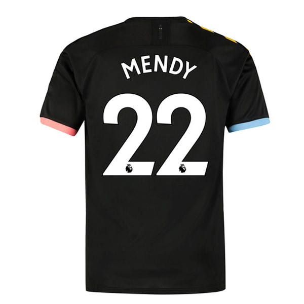 Camiseta Manchester City NO.22 Mendy 2ª 2019-2020 Negro
